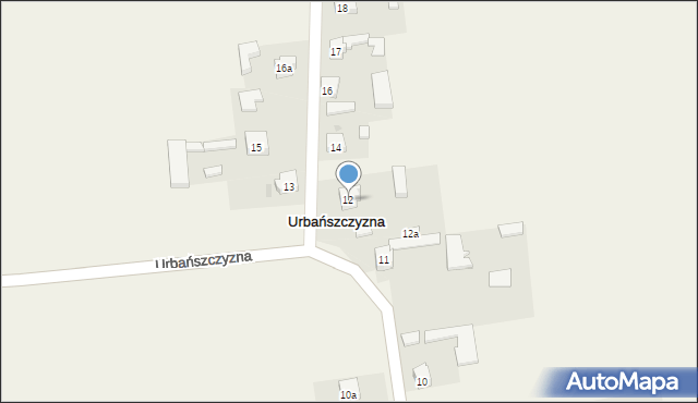 Urbańszczyzna, Urbańszczyzna, 12, mapa Urbańszczyzna