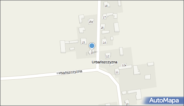 Urbańszczyzna, Urbańszczyzna, 13, mapa Urbańszczyzna