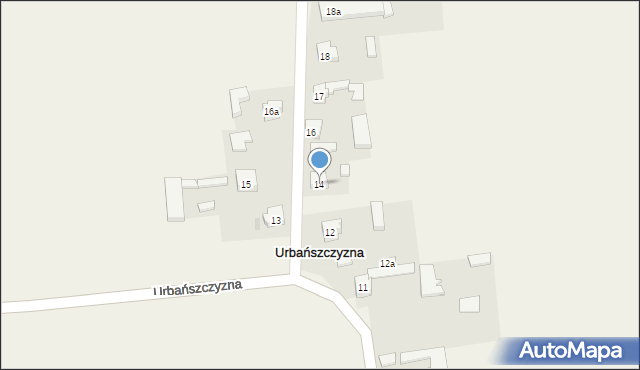 Urbańszczyzna, Urbańszczyzna, 14, mapa Urbańszczyzna