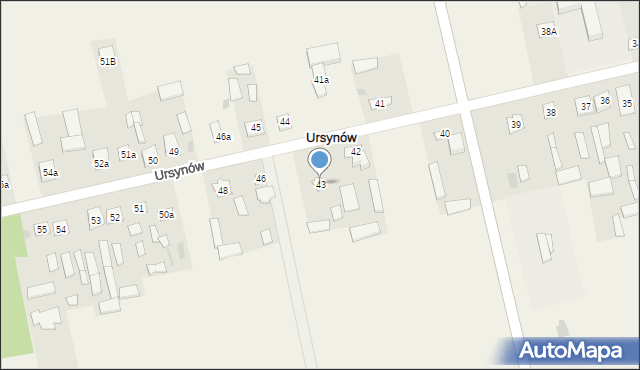 Ursynów, Ursynów, 43, mapa Ursynów