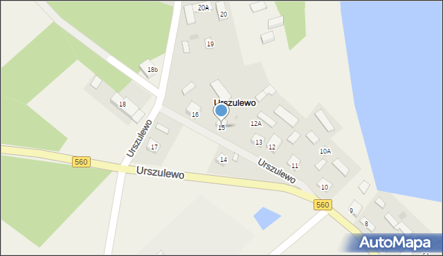 Urszulewo, Urszulewo, 15, mapa Urszulewo