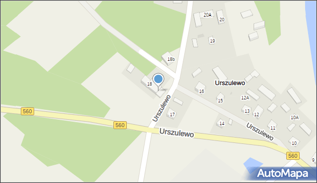 Urszulewo, Urszulewo, 18A/1, mapa Urszulewo