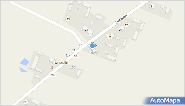 Urszulin, Urszulin, 20A, mapa Urszulin