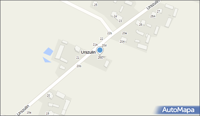 Urszulin, Urszulin, 20C, mapa Urszulin