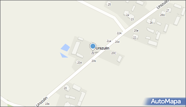 Urszulin, Urszulin, 21, mapa Urszulin