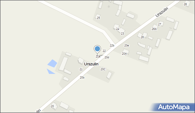 Urszulin, Urszulin, 21a, mapa Urszulin