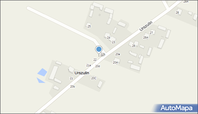 Urszulin, Urszulin, 22A, mapa Urszulin