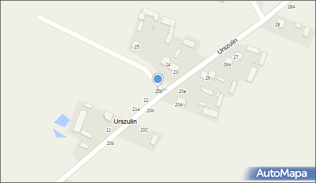 Urszulin, Urszulin, 22b, mapa Urszulin