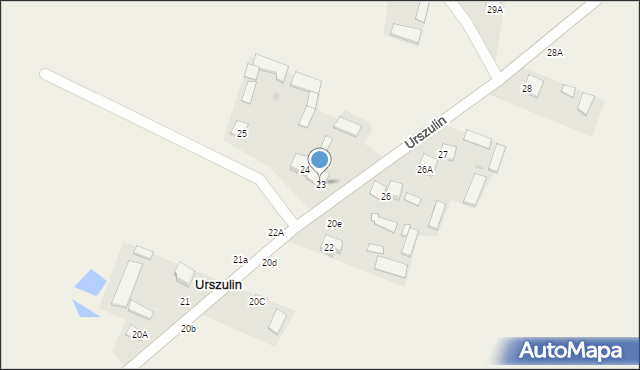 Urszulin, Urszulin, 23, mapa Urszulin