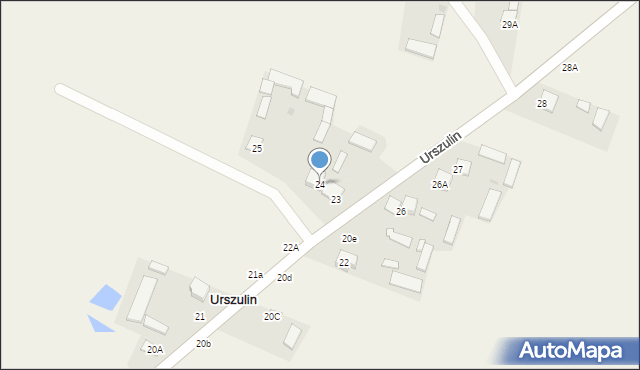 Urszulin, Urszulin, 24, mapa Urszulin