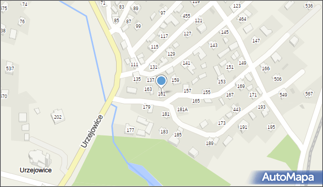 Urzejowice, Urzejowice, 161, mapa Urzejowice