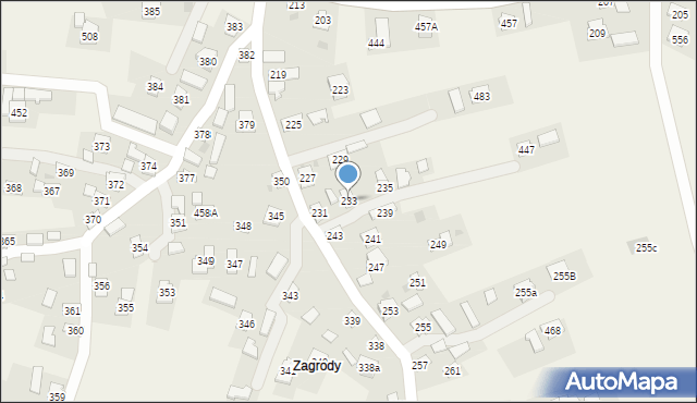 Urzejowice, Urzejowice, 233, mapa Urzejowice