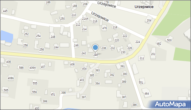 Urzejowice, Urzejowice, 240, mapa Urzejowice