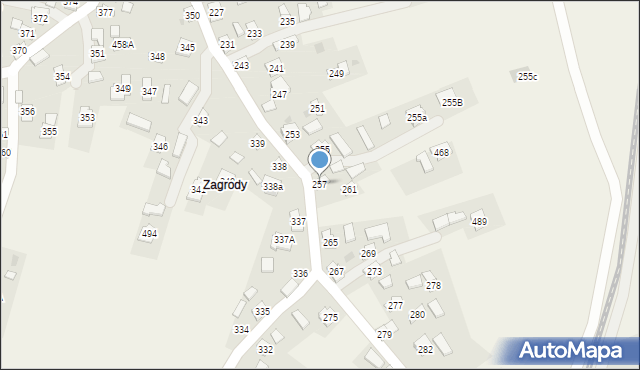 Urzejowice, Urzejowice, 257, mapa Urzejowice