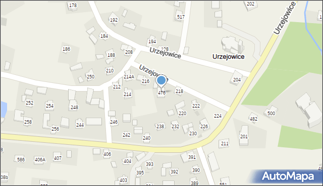 Urzejowice, Urzejowice, 476, mapa Urzejowice