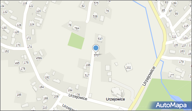 Urzejowice, Urzejowice, 570, mapa Urzejowice