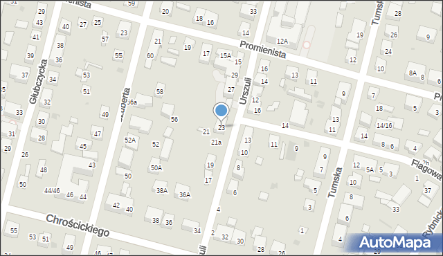 Warszawa, Urszuli, 23, mapa Warszawy