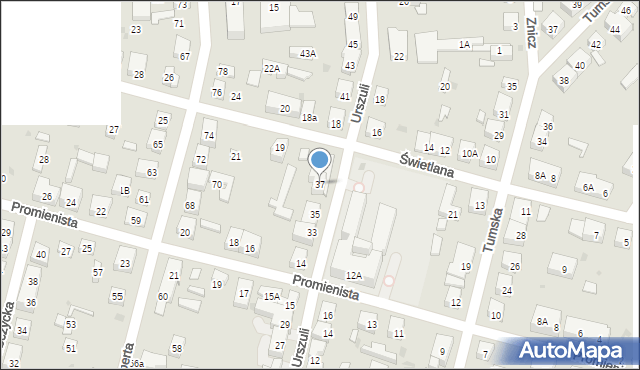 Warszawa, Urszuli, 37, mapa Warszawy