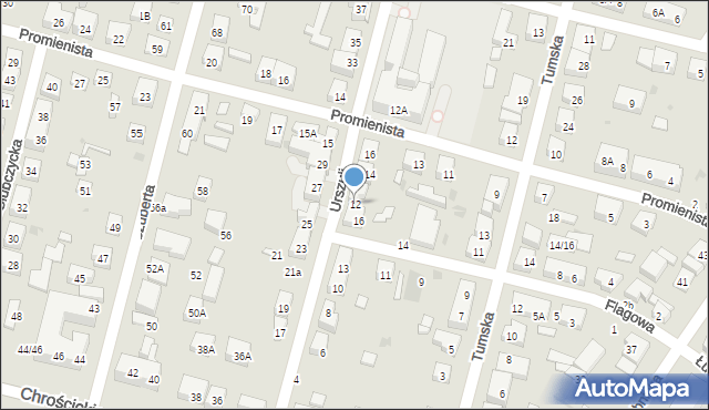 Warszawa, Urszuli, 12, mapa Warszawy