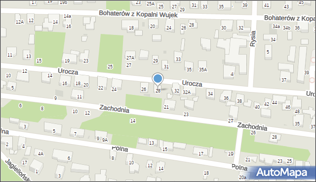 Warszawa, Urocza, 28, mapa Warszawy