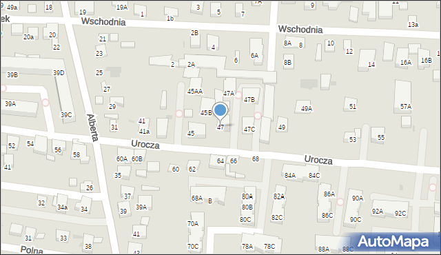 Warszawa, Urocza, 47, mapa Warszawy
