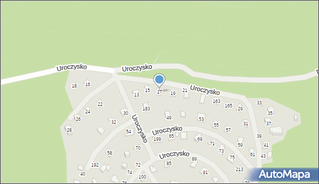 Zakroczym, Uroczysko, 17, mapa Zakroczym