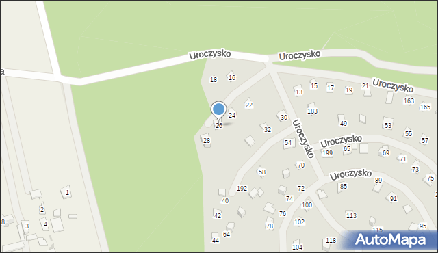 Zakroczym, Uroczysko, 26, mapa Zakroczym