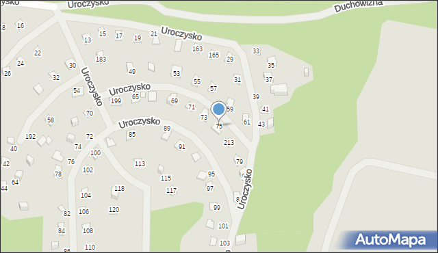 Zakroczym, Uroczysko, 75, mapa Zakroczym