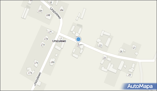 Zarzeczewo, Urszulewo, 21, mapa Zarzeczewo