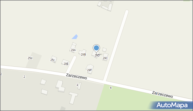 Zarzeczewo, Urszulewo, 29D, mapa Zarzeczewo