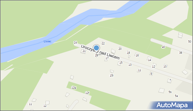 Zawiszyn, Uroczysko nad Liwcem, 19, mapa Zawiszyn