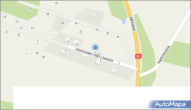 Zawiszyn, Uroczysko nad Liwcem, 4, mapa Zawiszyn