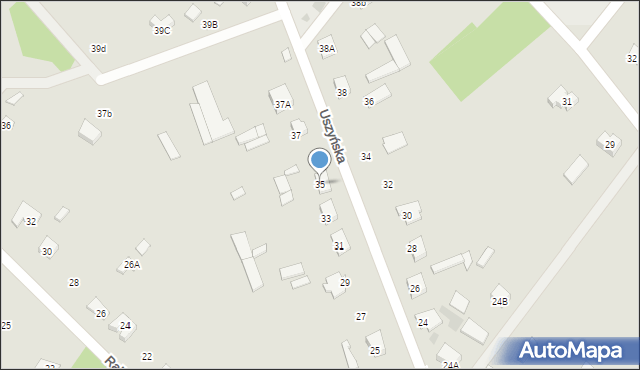 Ciechanowiec, Uszyńska, 35, mapa Ciechanowiec