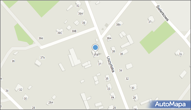 Ciechanowiec, Uszyńska, 37A, mapa Ciechanowiec