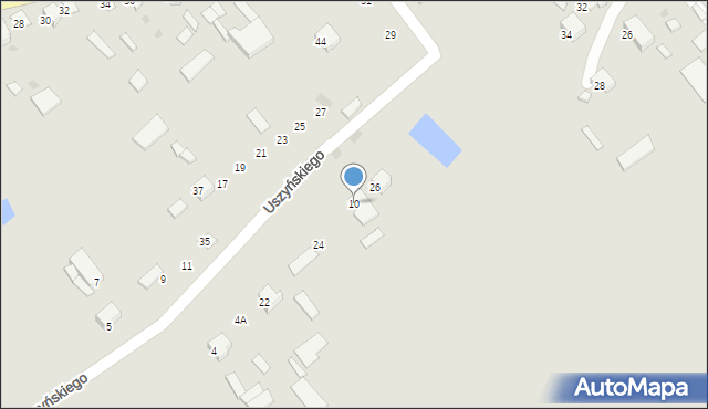 Ciechanowiec, Uszyńskiego Kazimierza, 10, mapa Ciechanowiec