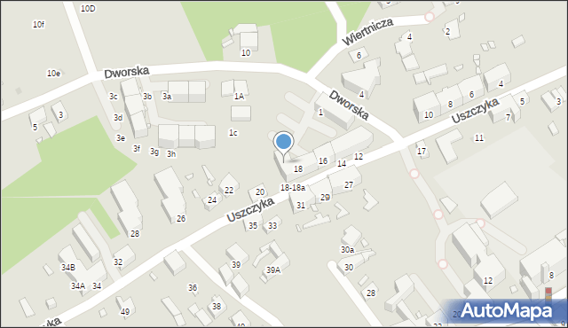 Gliwice, Uszczyka Józefa, 18a, mapa Gliwic