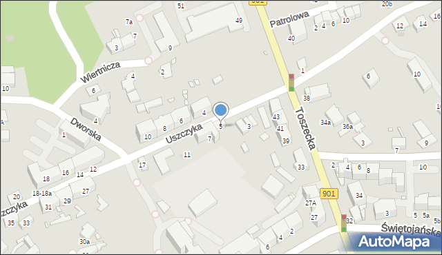 Gliwice, Uszczyka Józefa, 5, mapa Gliwic