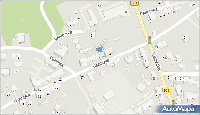 Gliwice, Uszczyka Józefa, 6, mapa Gliwic