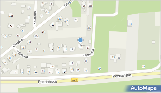 Jerzykowo, Ustronna, 15, mapa Jerzykowo