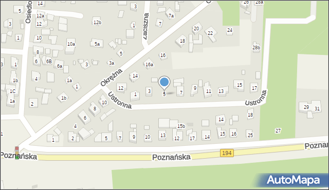 Jerzykowo, Ustronna, 5, mapa Jerzykowo
