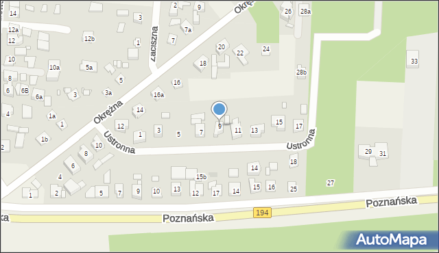 Jerzykowo, Ustronna, 9, mapa Jerzykowo