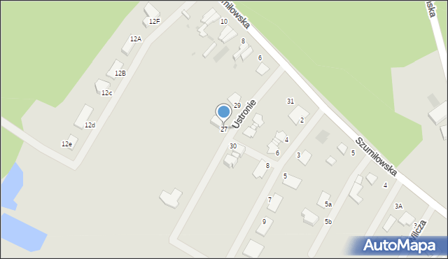 Kostrzyn nad Odrą, Ustronie, 27, mapa Kostrzyn nad Odrą