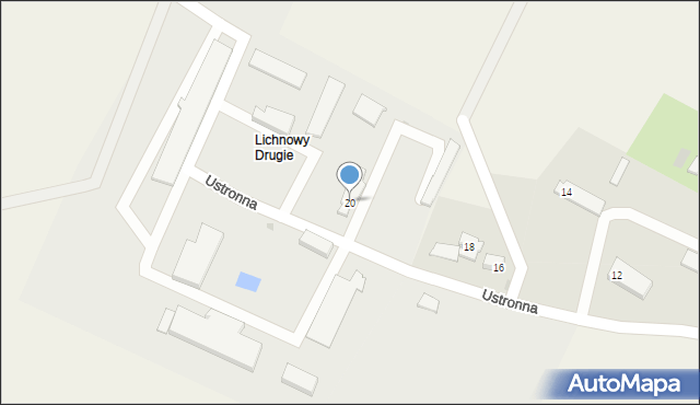 Lichnowy, Ustronna, 20, mapa Lichnowy