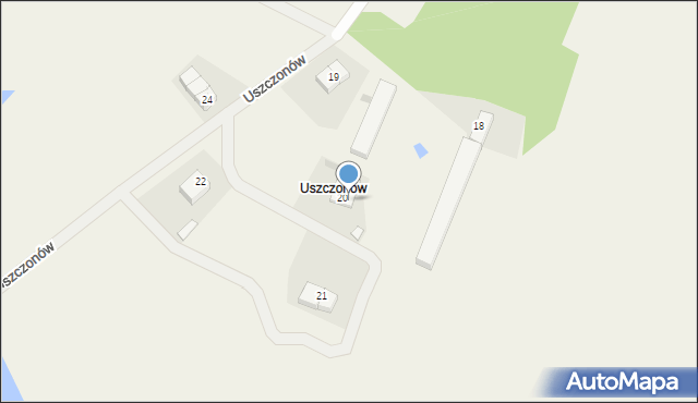 Luboszyce, Uszczonów, 20A, mapa Luboszyce