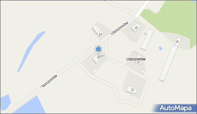 Luboszyce, Uszczonów, 22, mapa Luboszyce