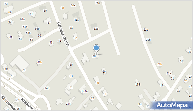 Nowy Targ, Ustronie Górne, 28, mapa Nowego Targu