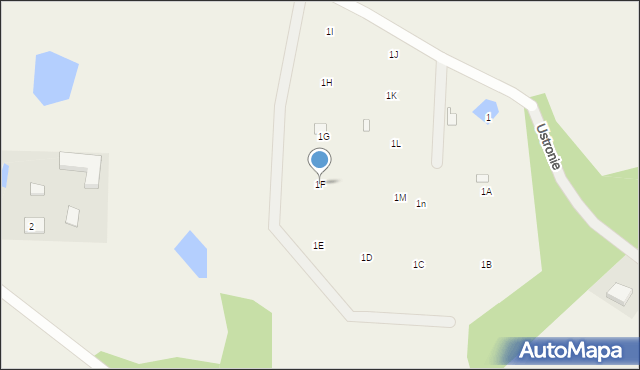 Piekło Dolne, Ustronie, 1F, mapa Piekło Dolne