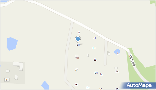 Piekło Dolne, Ustronie, 1H, mapa Piekło Dolne
