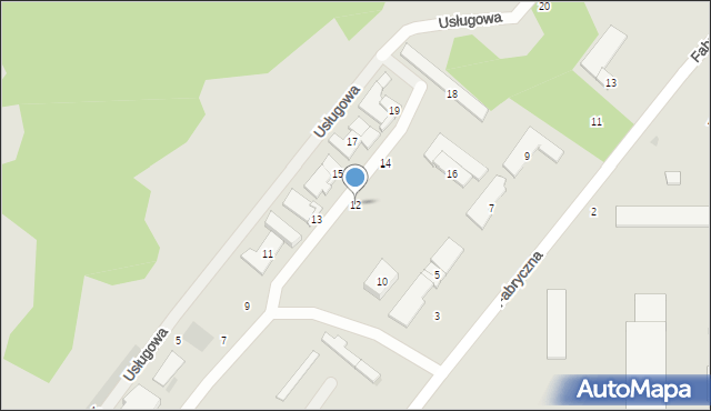 Police, Usługowa, 12, mapa Police