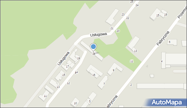 Police, Usługowa, 18, mapa Police